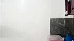 cute latina cooks naked in kitchen showing curvy ass and huge tits