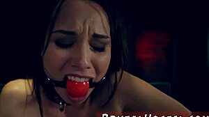 First-Time Teen Bound for Bathroom Striptease Girls Rip Clothes