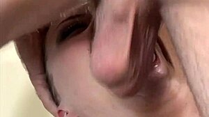 Jennifer Stone's hot threesome features deepthroat blowjobs bent over doggystyle and cumshots everywhere