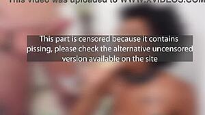 ebony ana sasuga gulps pee then devours four cocks in dap frenzy