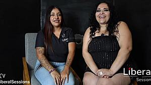 sharon bbw chica gulps down two cocks at glory hole