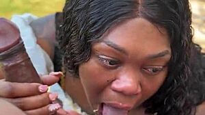 wanna see goldilocks ride that monster black cock outdoors?