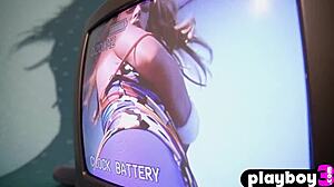 gorgeous brunette teen model aubrey destremps strips naked big ass perfect small tits exposed posing erotic