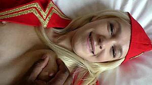 my russian air hostess arteya dee bares it all for bareback bbc creampie ride