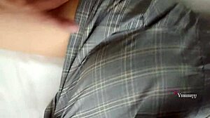 Stepsister Lifts School Skirt On Bed For Hard Sentones Ride