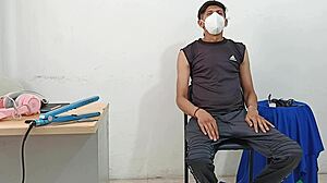 Does the cute young student next door submit to her old neighbor hairdresser? Neighbor fucks her kinky