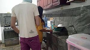 stepbro's huge cock in kitchen i suck it deep homemade blowjob feels so good 😩💦