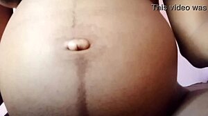 What hides under married pregnant bride's wedding dress with those amazing boobs?