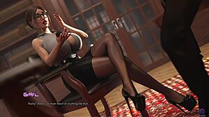 horny boss fucks hot secretary pussy in office 3d hentai