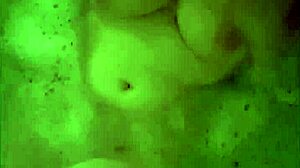 chubby big tits babe plays in bathtub shower with vibrator orgasms