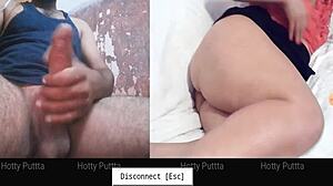 sexy milf makes monster bbc cum hard on her shaved pussy during random webcam masturbation.