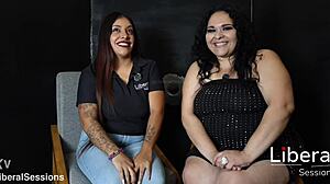 sharon bbw chica gulps down two cocks at glory hole