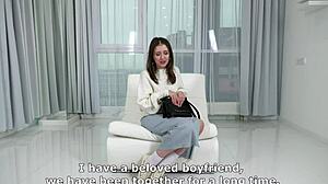 Super cute 18yo virgin alesia cage spills all on casting