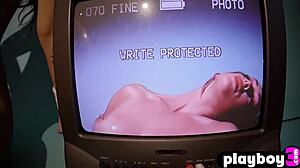 gorgeous brunette teen model aubrey destremps strips naked big ass perfect small tits exposed posing erotic