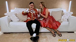 Blonde Bitch Deepthroats Shaft While You Lick Trimmed Pussy Full HD!