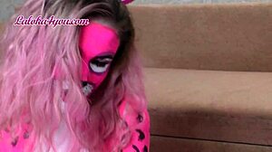 Lover pounds pink panther costume babe doggystyle after party