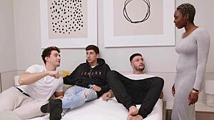 roommate ebony craves spanish party with bud brothers