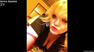 jenna jaymes unleashes massive tits curvy milf power camera tease in shorts