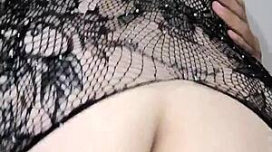 sexy carnival brunette girlfriend rides huge cock cowgirl after wild anal pounding