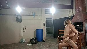 DIRTY Beggar's LUCKY Day POUNDING Blonde Lady Cowgirl with Natural TITS at Home