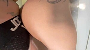 Ouch! Stepsister's Tight Ass GAPES and Hurts from Brutal Bent Over Doggystyle Pounding Cum Before Bed!