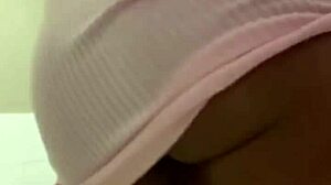 EBONY BABE STRIPS Teases Juicy Virgin Chocolate Pussy Till Screaming Cream