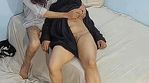 Punjabi Aunty in Hijab Gets Pussy Slapped Fucked Missionary by Black Cock