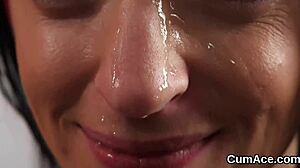 i can't stop craving that hot cumshot facial i swallow every drop