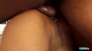 skinny girl chokes on massive bbc deepthroat then doggy tight pussy