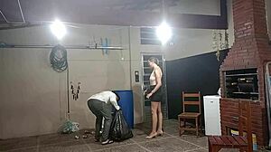 DIRTY Beggar's LUCKY Day POUNDING Blonde Lady Cowgirl with Natural TITS at Home