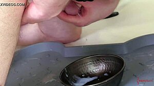 Degraded BDSM Pig Slave Bound and Eating Dom's Ass with Anal Beads