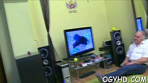 Old Man Pounds Hot Young Babe