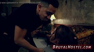 First-Time Teen Bound for Bathroom Striptease Girls Rip Clothes