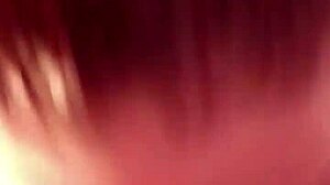 Cock loving young wife bitch slurps sloppy deepthroat on homemade glasses slut session