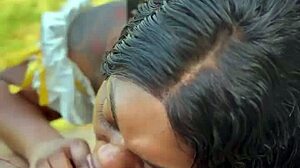 wanna see goldilocks ride that monster black cock outdoors?