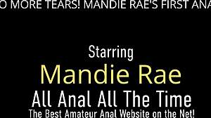 Stunning Coed Mandie Rae Screams from First Anal Gape, Bent Over with Cumshot