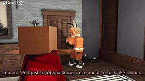 feels so good creampieing her big tits ass with rabbit toy pov