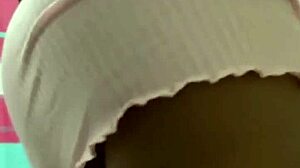 EBONY BABE STRIPS Teases Juicy Virgin Chocolate Pussy Till Screaming Cream