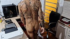 Couldn't sleep so I rimmed my older stepbro's huge cock and wet pussy