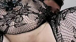 sexy carnival brunette girlfriend rides huge cock cowgirl after wild anal pounding