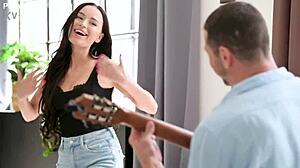 milena ray's quickie with musician's monster cock turns wild hookup