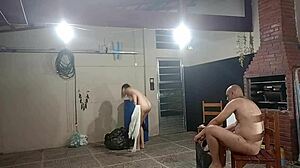 DIRTY Beggar's LUCKY Day POUNDING Blonde Lady Cowgirl with Natural TITS at Home