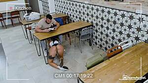 Squirting Brunette Risks It All with Roommate's Monster Cock in Dorm Fuck Fest Part 2