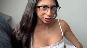 nerdy latina STEPDAD FANTASY with sona bella in Casting cowgirl creampie tryouts