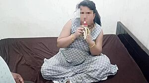 devar hands sister-in-law her fave banana in homemade fun