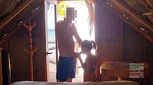 Young Mexican Slut Begs for Public Beach Pounding by Neighbor