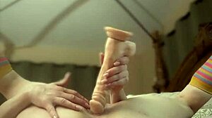 god, this horny milf's curves bounce so hard on that huge dildo