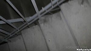 burglar wakes skinny blonde teen for rough facefuck blowjob cumshot