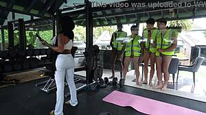 yasmina khan takes four big cocks gangbang to dp