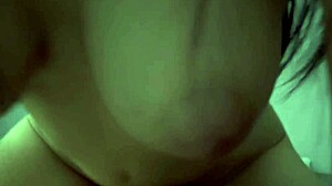 check out this college girl's nice bouncing natural boobs while she rides pov 😍💦